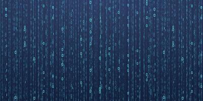 Abstract falling digits. Digital code rain in a Matrix inspired futuristic style. Blue futuristic cyberspace vector