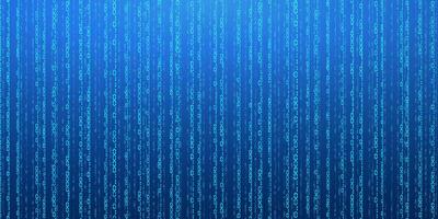 Abstract falling digits Digital data technology concept. Blue futuristic cyberspace. illustration vector