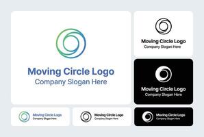 Moving Circle Logo - Dynamic Circular Motion Design vector