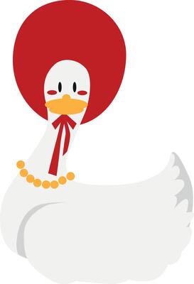 fancy red hat duck
