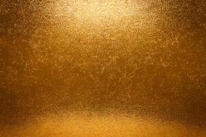 Golden texture background with a golden light photo