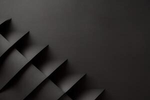 Black and white abstract background with black paper photo