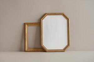 Elegant Gold Octagonal and Rectangular Frames photo