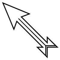 An arrow pointing down on a white background vector