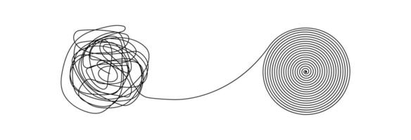Untangling the tangled tangle. vector