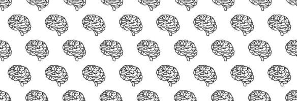 Brains Seamless Pattern. vector