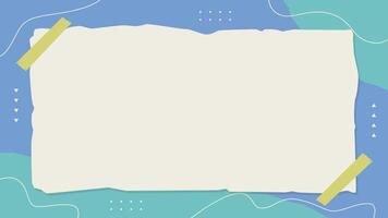 Abstract background with blank sheet for text. Copy space horizontal background vector
