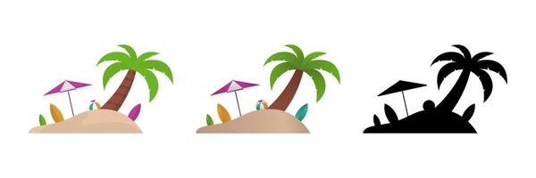 Island flat icon illustration with different style isolated on white background vector