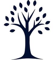 Tree Design with Leaves Nature Growth Eco Organic vector