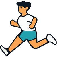 Running Exercise for Health and Fitness vector
