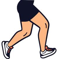 Running Person Exercising in Active Fitness Motion vector