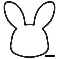 black Easter bunny icon with a minus next to the face, meaning delete profile or delete something else vector