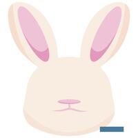 colored Easter bunny icon with a minus next to the face, meaning delete profile or delete something else vector