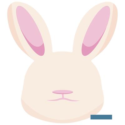 colored Easter bunny icon with a minus next to the face, meaning delete profile or delete something else