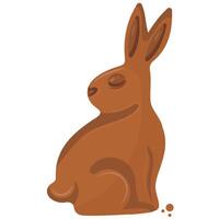 gingerbread cookies in the shape of a sitting rabbit with big ears, for various Easter designs vector