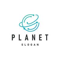 Space logo modern design planet template illustration simple circle model vector