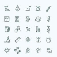 Web icon set - scales, weighing, weight balance vector