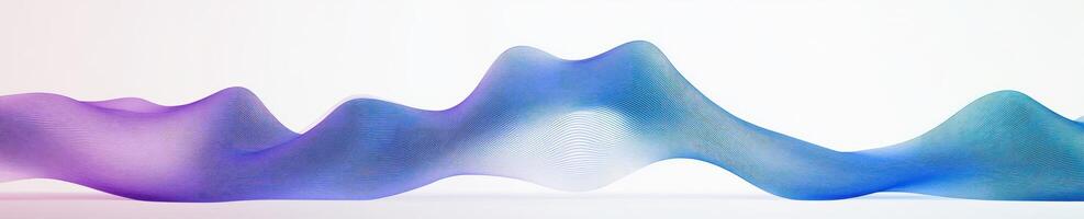 Abstract AI visualization featuring wavy lines and vibrant colors for modern design concepts photo