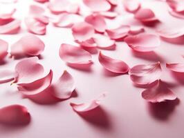 Softly illuminated cherry blossoms on delicate background for spring designs photo