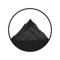 Mountain icon in circle on white background vector