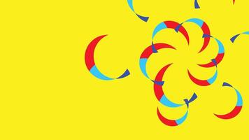 Abstract colorful background, blue, red and yellow with geometric round shape pattern, illustration vector