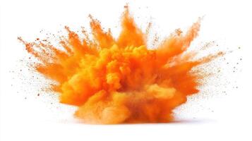 A vibrant orange explosion creating a dynamic and energetic visual effect. photo