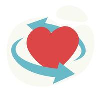 Customer Retention Marketing a heart with a returning arrow vector