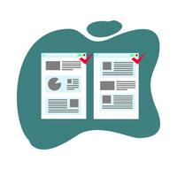 Testing marketing a Two different webpage layouts with a checkmark vector
