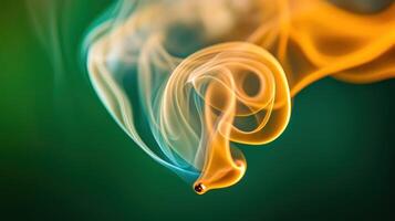 An abstract swirl of colorful smoke in vibrant hues. photo