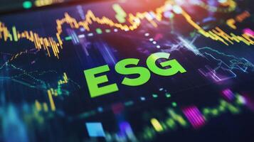 Dynamic financial data visualization with a focus on ESG investing. photo