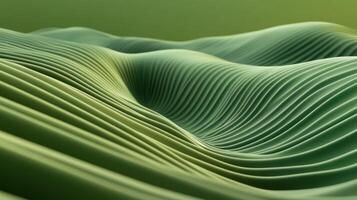 Abstract green waves create a smooth, calming landscape effect. photo