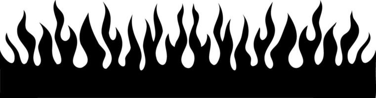 Black flame design with sharp edges creates bold visual impact vector