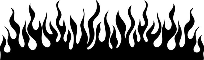 Flame design in black silhouette, perfect for creative projects and graphics vector