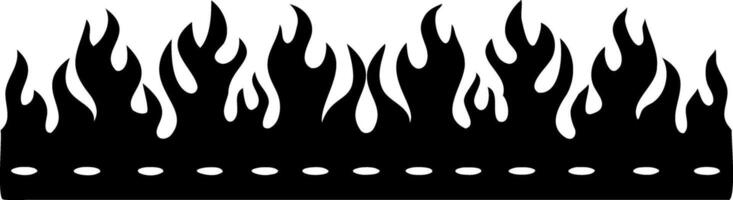 Flame design silhouette for creative projects, adding bold and dynamic touch vector
