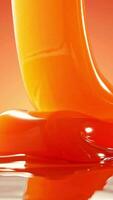 Folding peach syrup flow nutrition background video