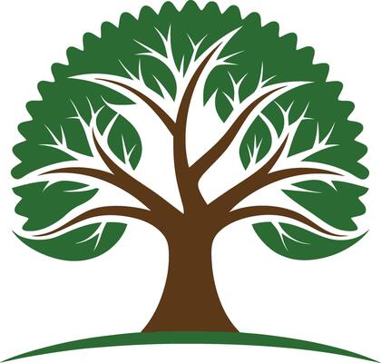 Vibrant tree, its lush green canopy and sturdy trunk symbolizing life, growth