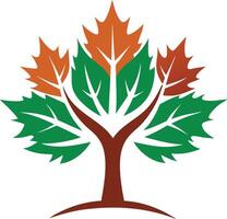 Maple tree logo design vector