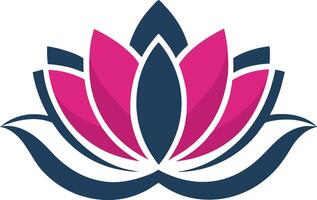Lotus flower showcases an intricate and stylish design in a balanced composition vector