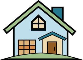 Home with a gable roof, offering a sense of warmth and belonging vector