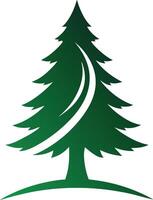 Evergreen pine tree, designed with artistic flair. vector
