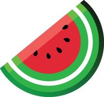 Watermelon slice, capturing the essence of summer vector