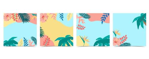 square summer background vector