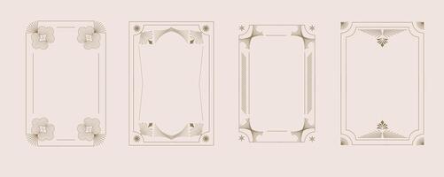Art deco luxury element object vector