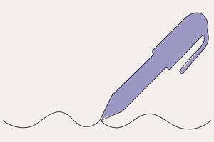 Trendy continuous pen one line artwork vector