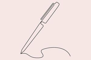 Fluent continuous pen one line sketch vector