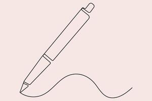 Abstract continuous pen one stroke artwork vector