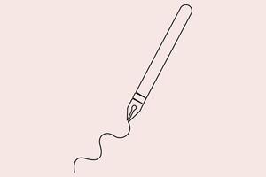 Continuous pen one stroke minimalist design vector
