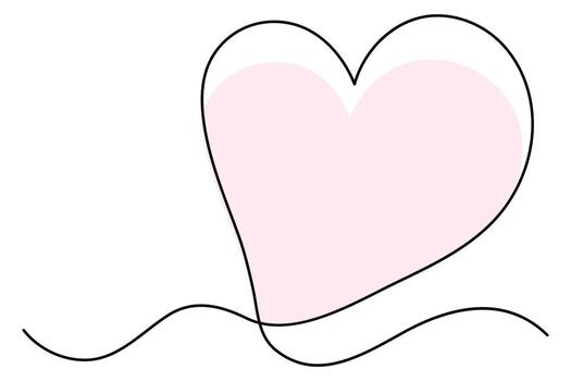 uno línea artístico corazón icono dibujo para digital y impresión proyectos vector