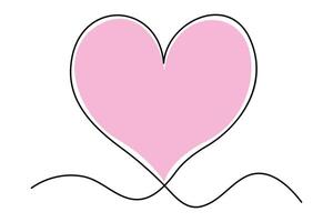 Sophisticated single line heart illustration for modern designs vector