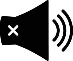 Muted Speaker Silhouette Iconic Symbol of Silence in Digital Audio Settings vector